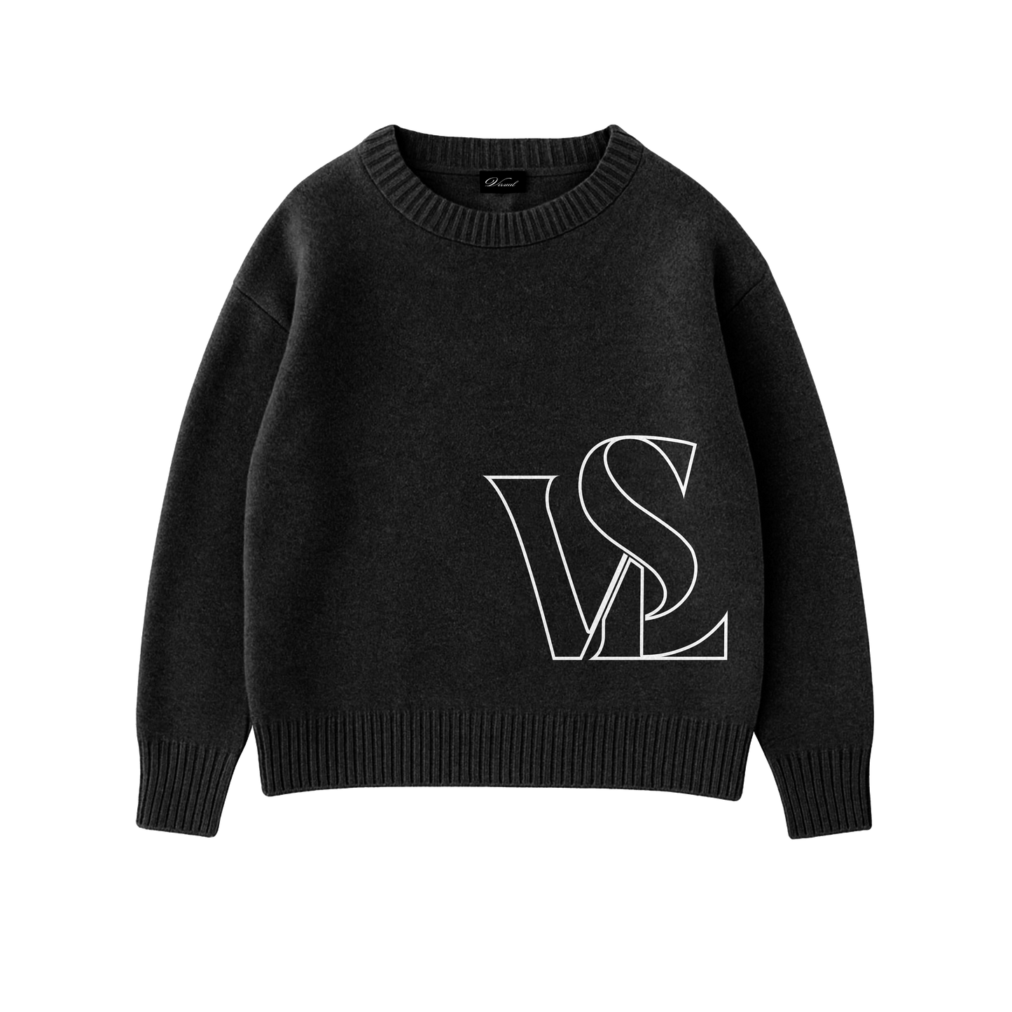 Visual Knit Sweater - Black